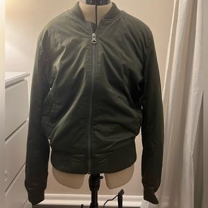 American Eagle Army Green Bomber Jacket Size Small